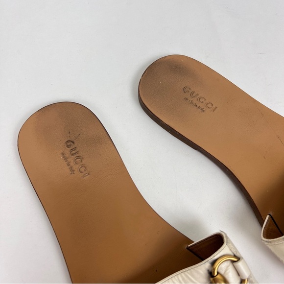 Gucci Varadero Horsebit Leather Slide Sandals - Picture 4 of 6
